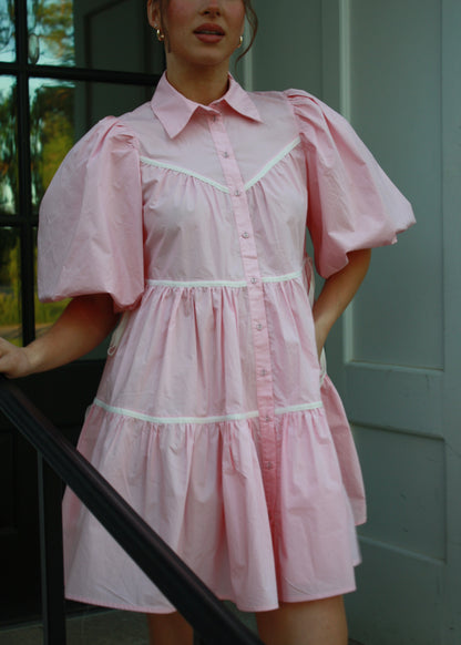 Cotton Candy Pink Babydoll Dress