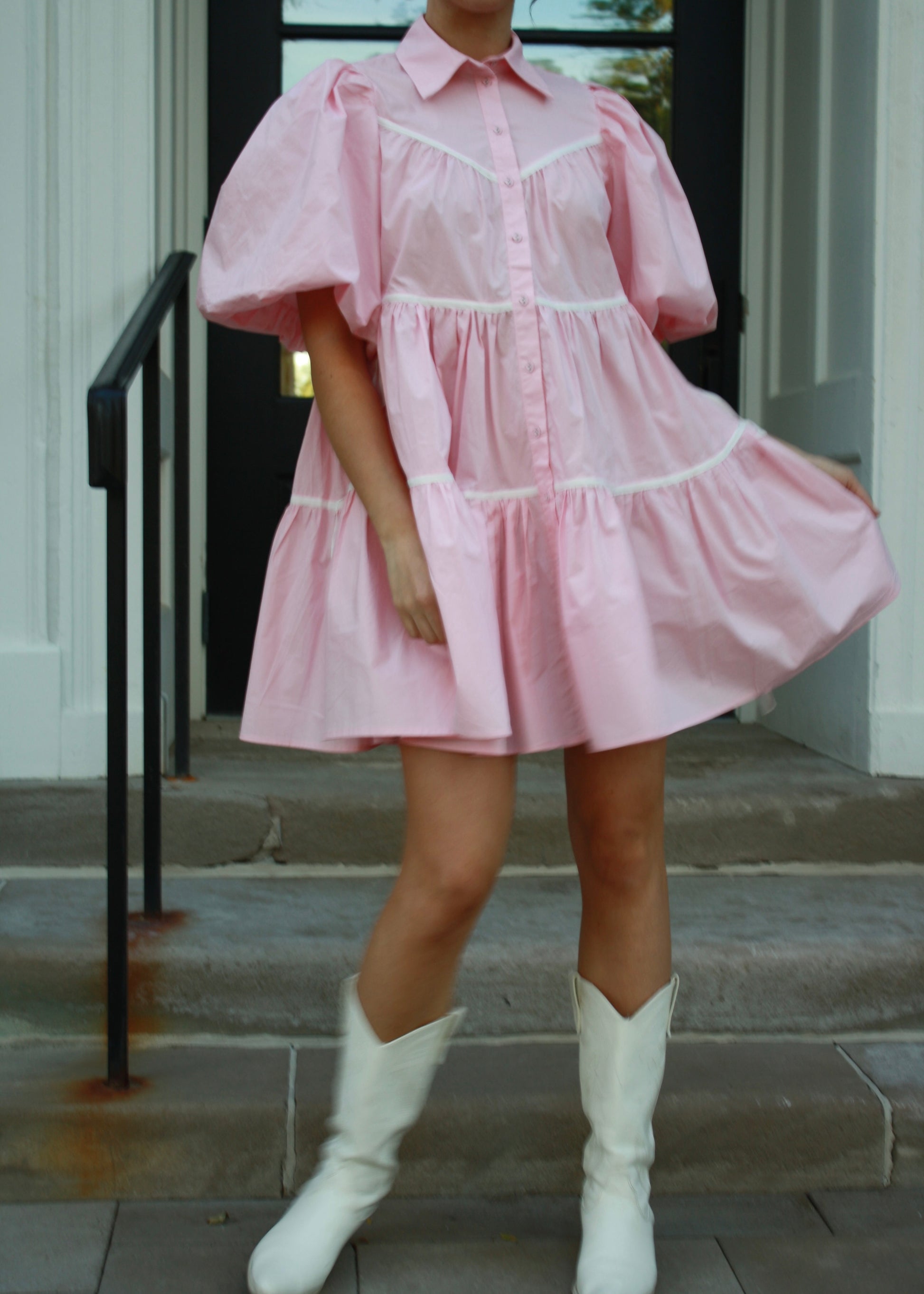 Cotton Candy Pink Babydoll Dress ByLeni Co. Cotton Candy Pink Babydoll Dress ByLeni Co.