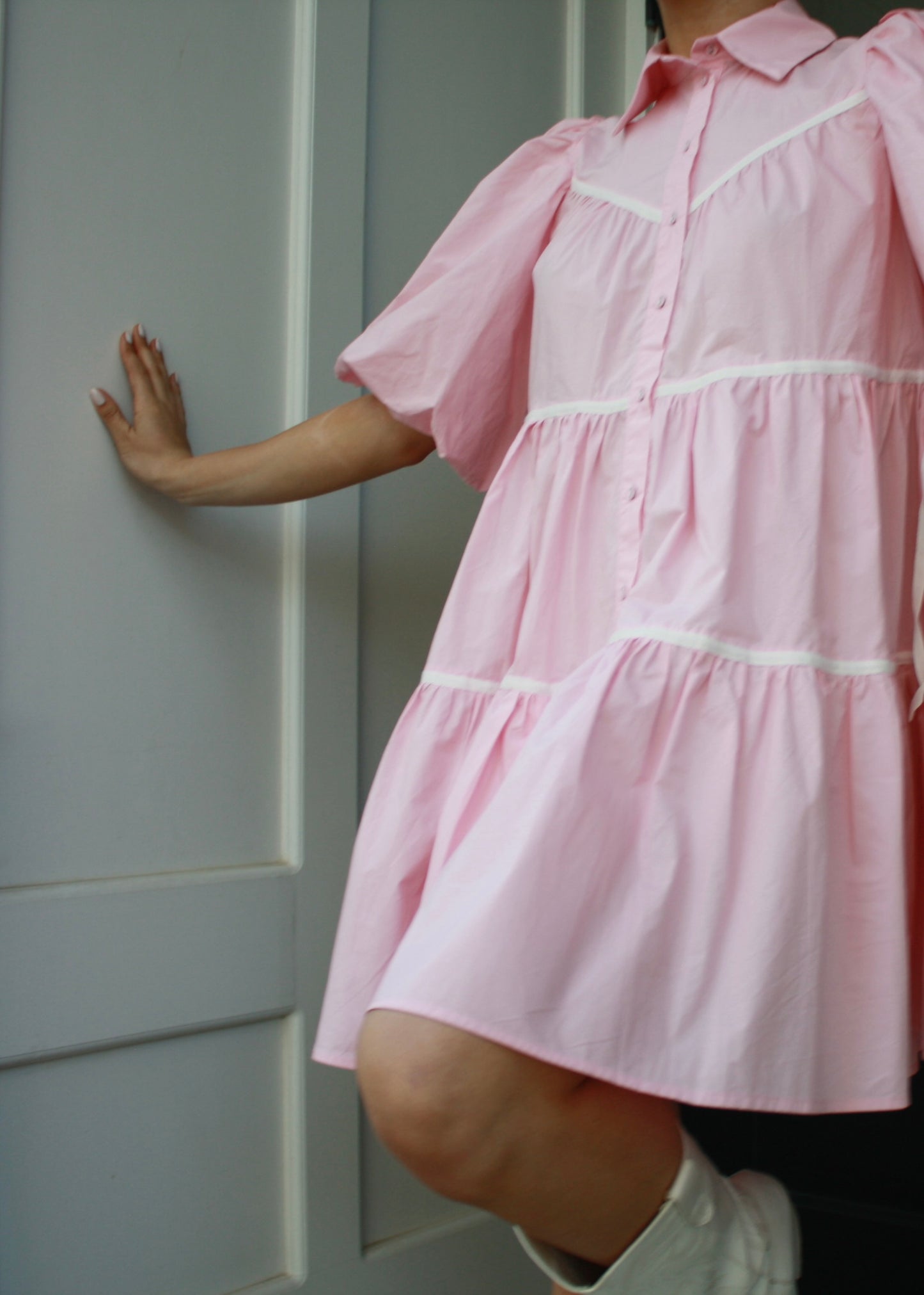 Cotton Candy Pink Babydoll Dress