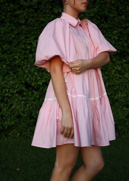 Cotton Candy Pink Babydoll Dress