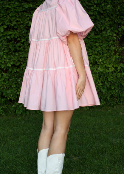 Cotton Candy Pink Babydoll Dress