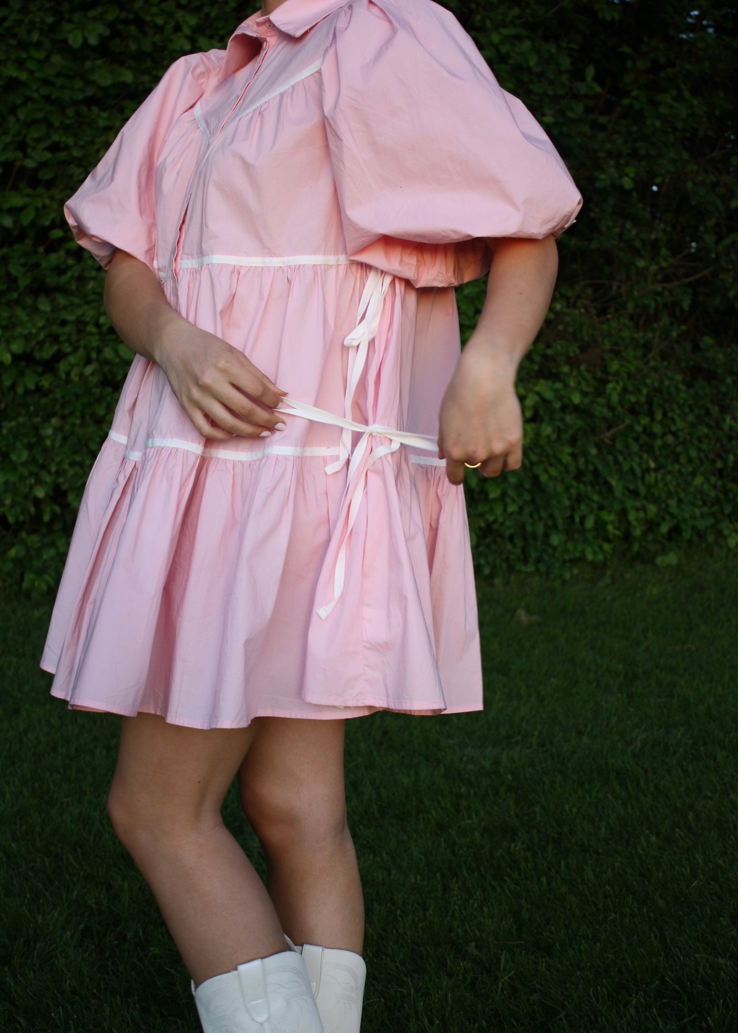 Cotton Candy Pink Babydoll Dress