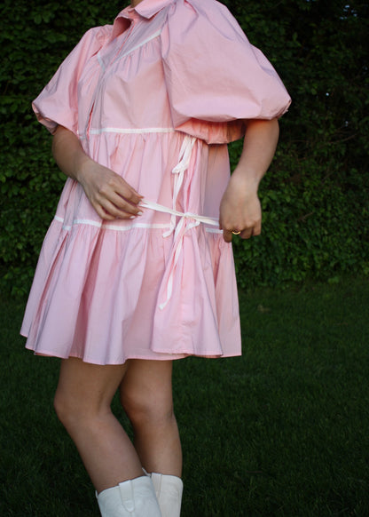 Cotton Candy Pink Babydoll Dress
