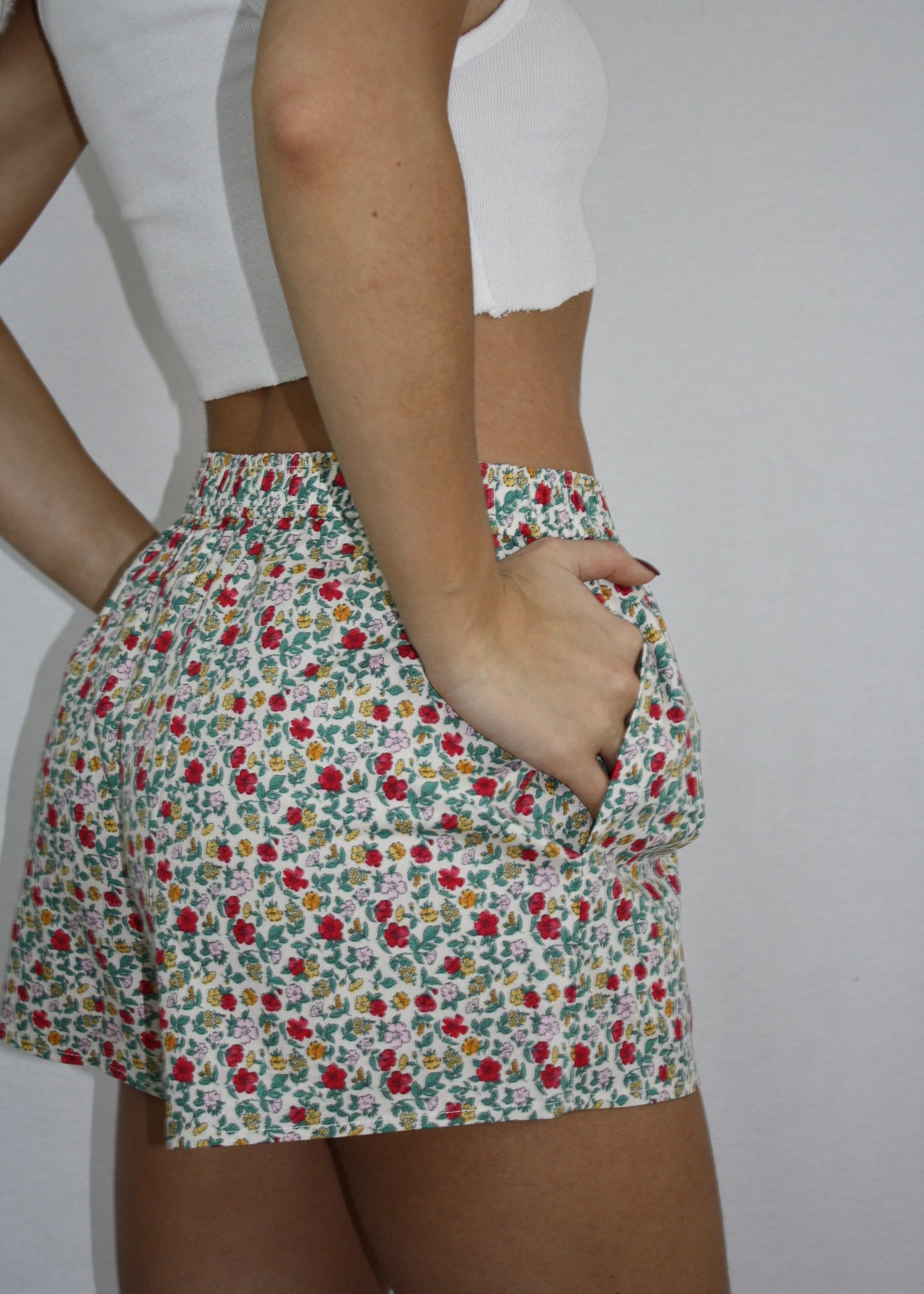 Flower Garden Boxer Short - Floral Print - Oversized Boyfriend Fit