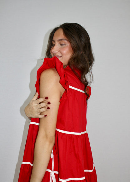 Cherry Charm Dress - Red - Babydoll