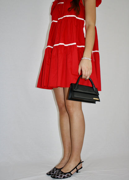 Cherry Charm Dress - Red - Babydoll