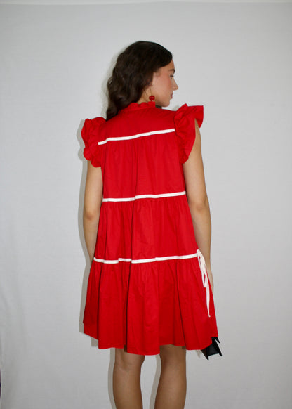 Cherry Charm Dress - Red - Babydoll