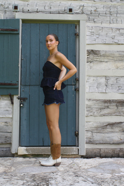 Midnight Denim Duo Skirt/Skort - Deep Blue