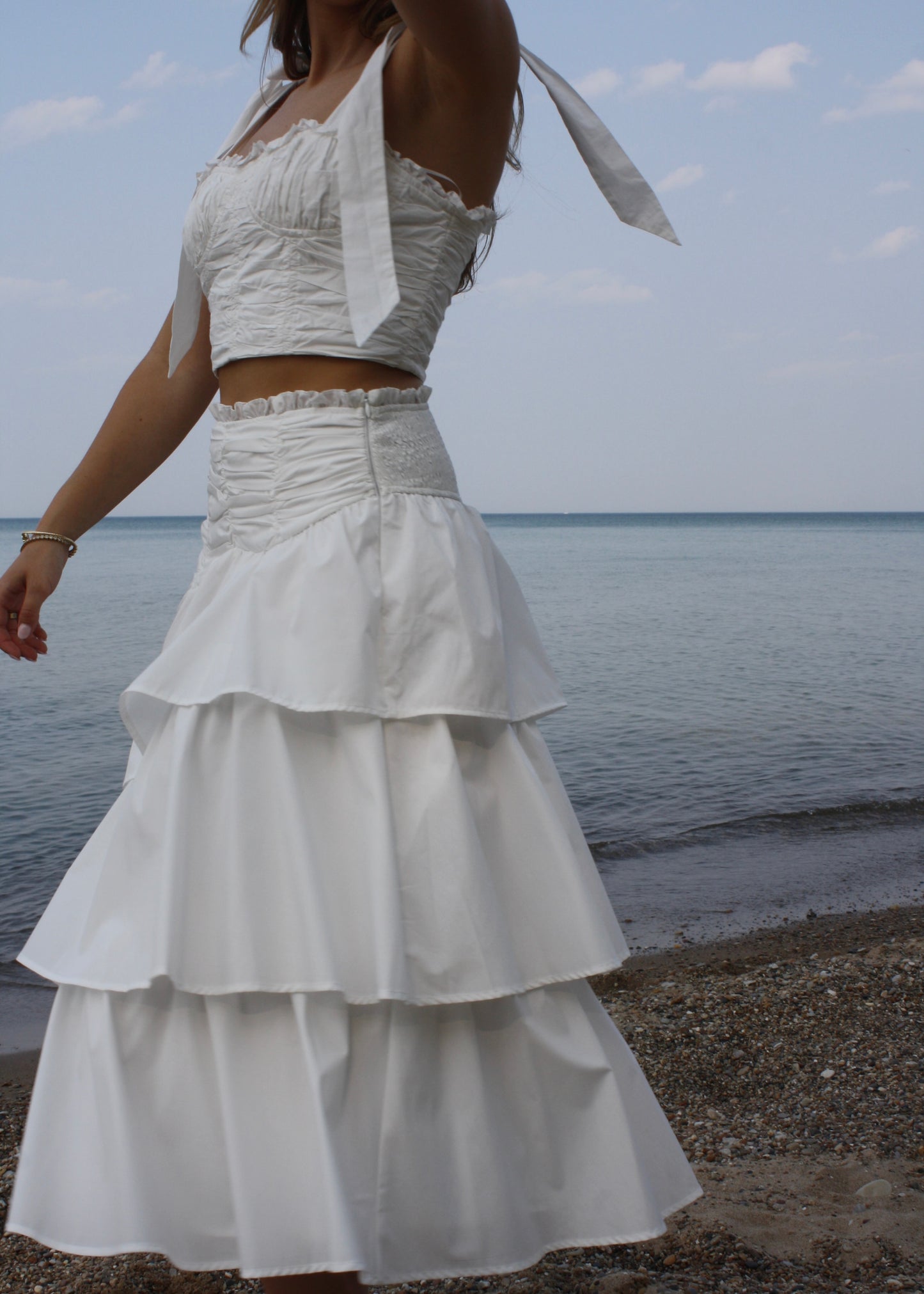 The Cape Cod Tiered Midi Skirt - Cape Standard Collection