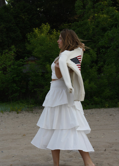 The Cape Cod Tiered Midi Skirt - Cape Standard Collection