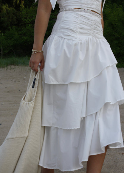 The Cape Cod Tiered Midi Skirt - Cape Standard Collection