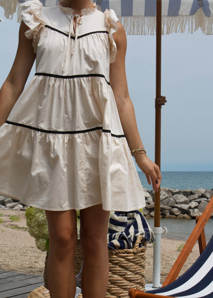 Classic Charm Babydoll Dress - Cream