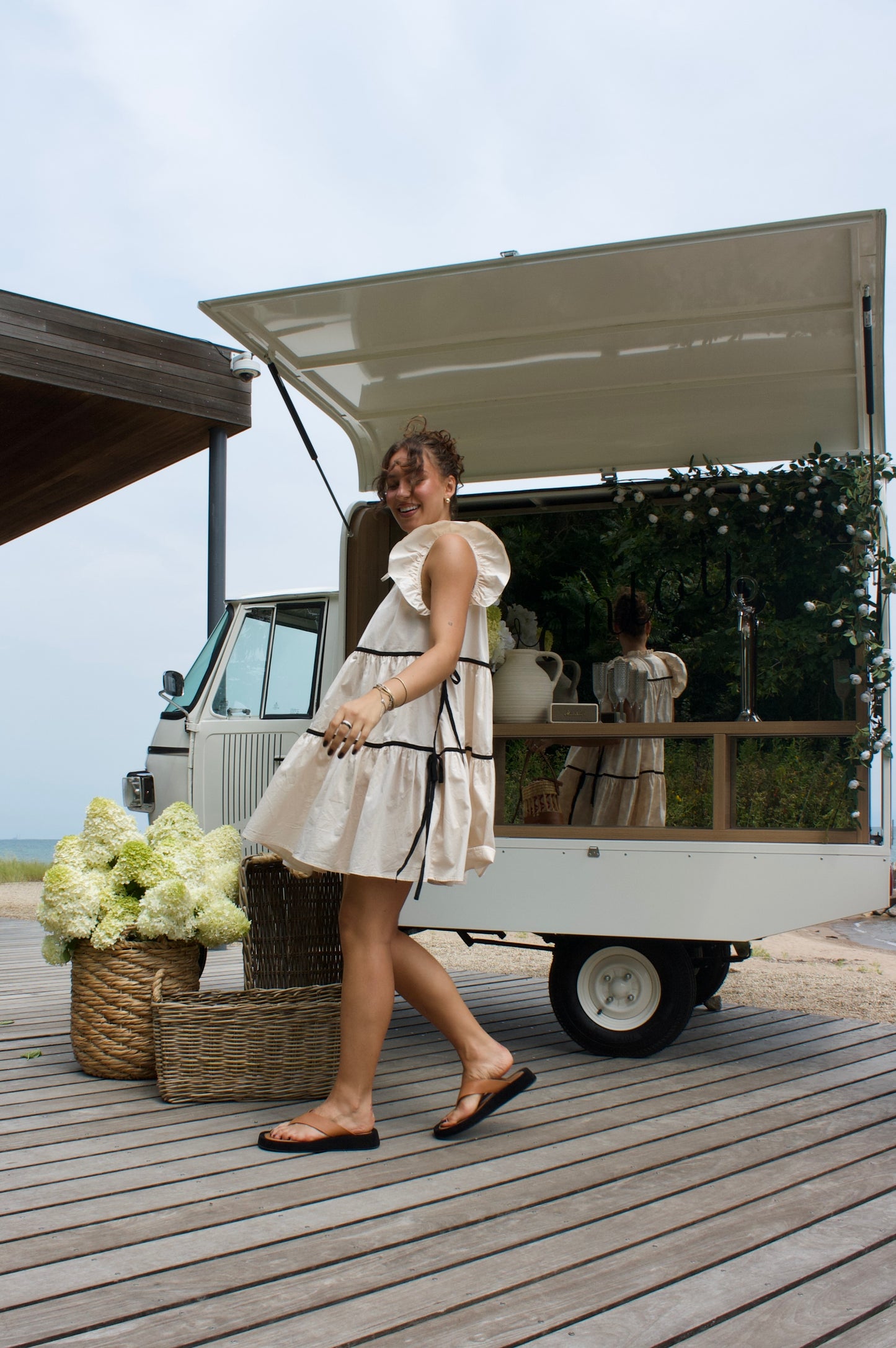 Classic Charm Babydoll Dress - Cream