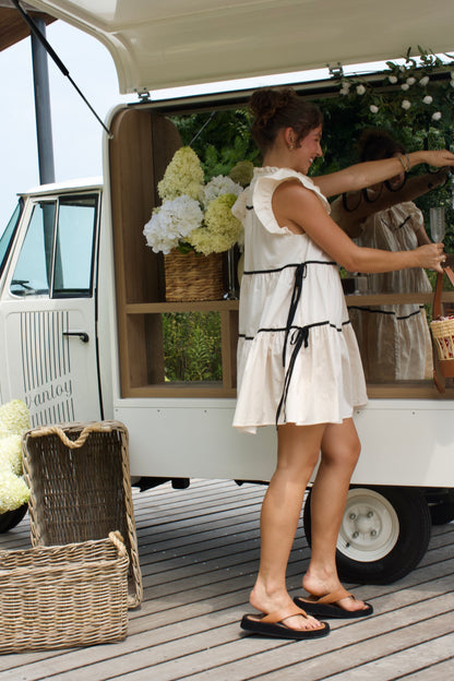 Classic Charm Babydoll Dress - Cream