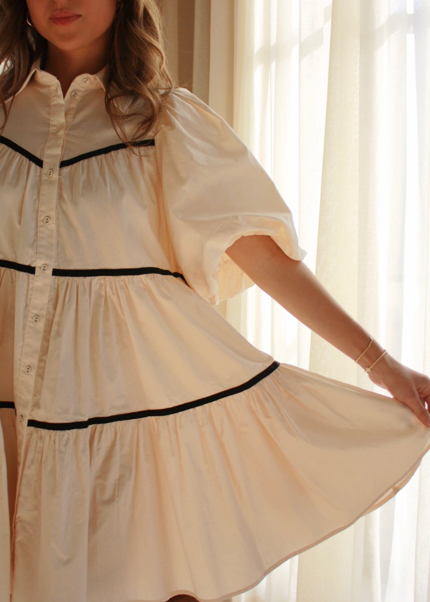 Créme Baby Doll Dress