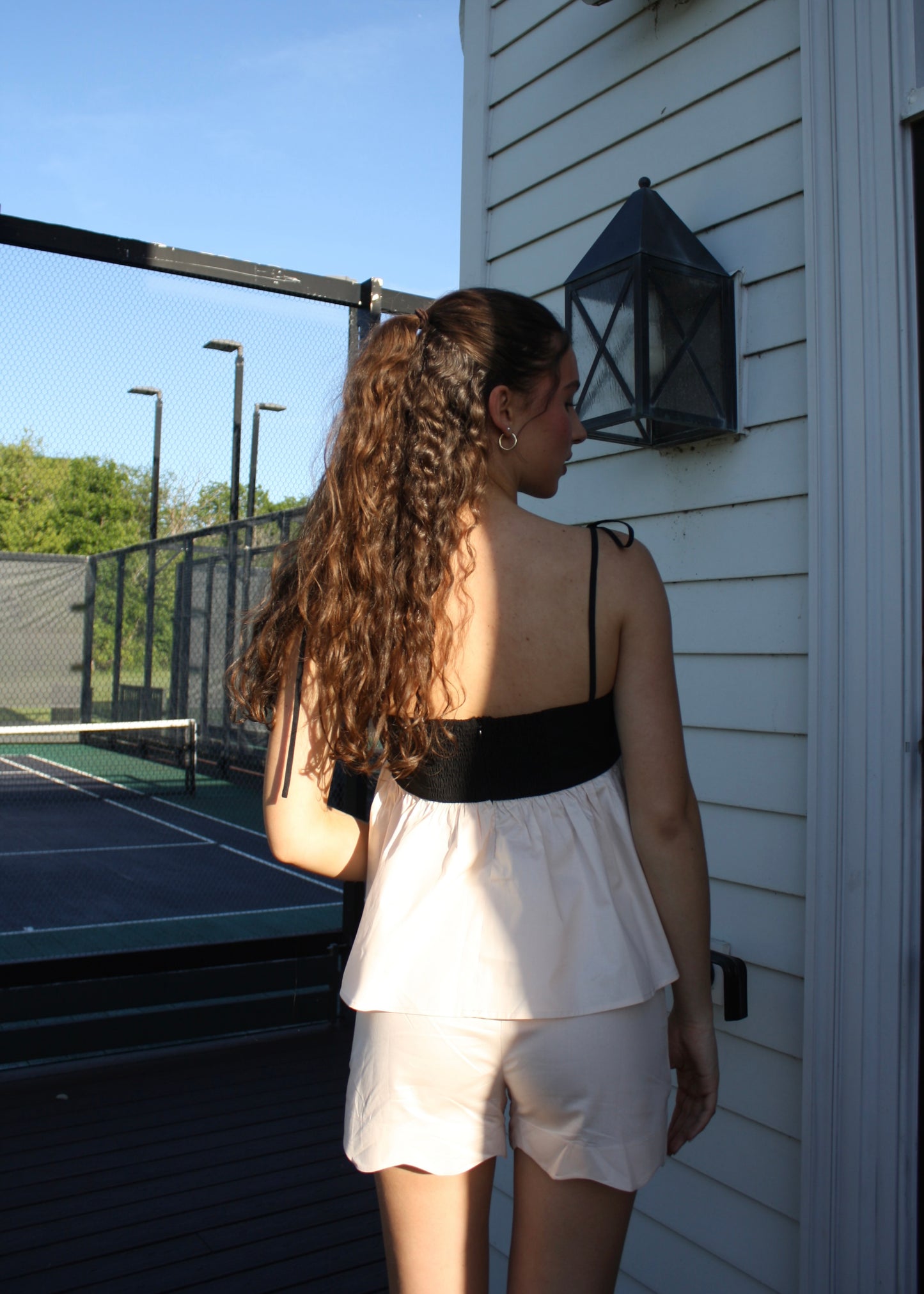 Country Club Scalloped Shorts - Cream