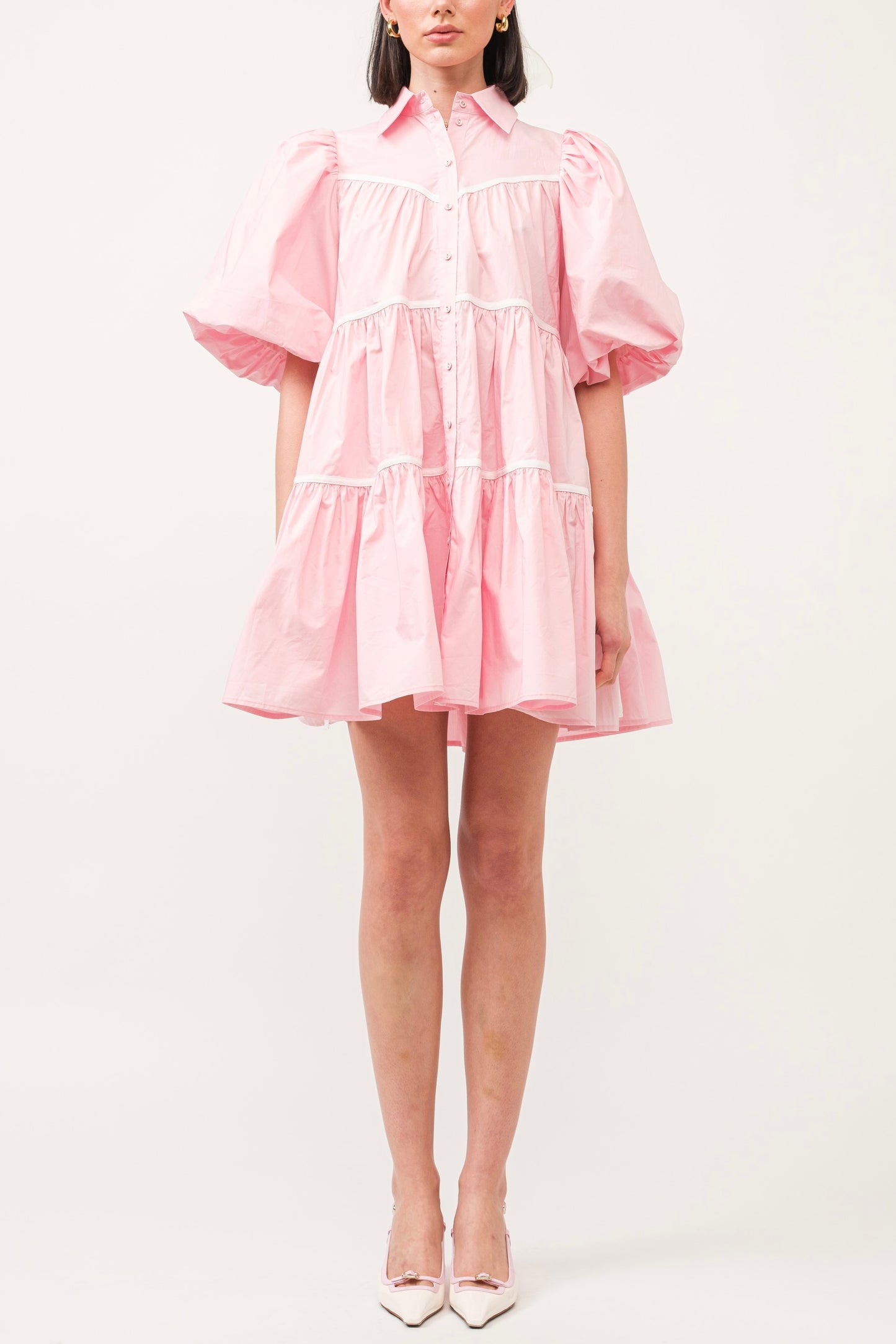 Cotton Candy Pink Babydoll Dress