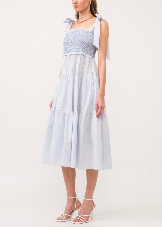 Bluebell Dream Midi - Baby Blue Stripes