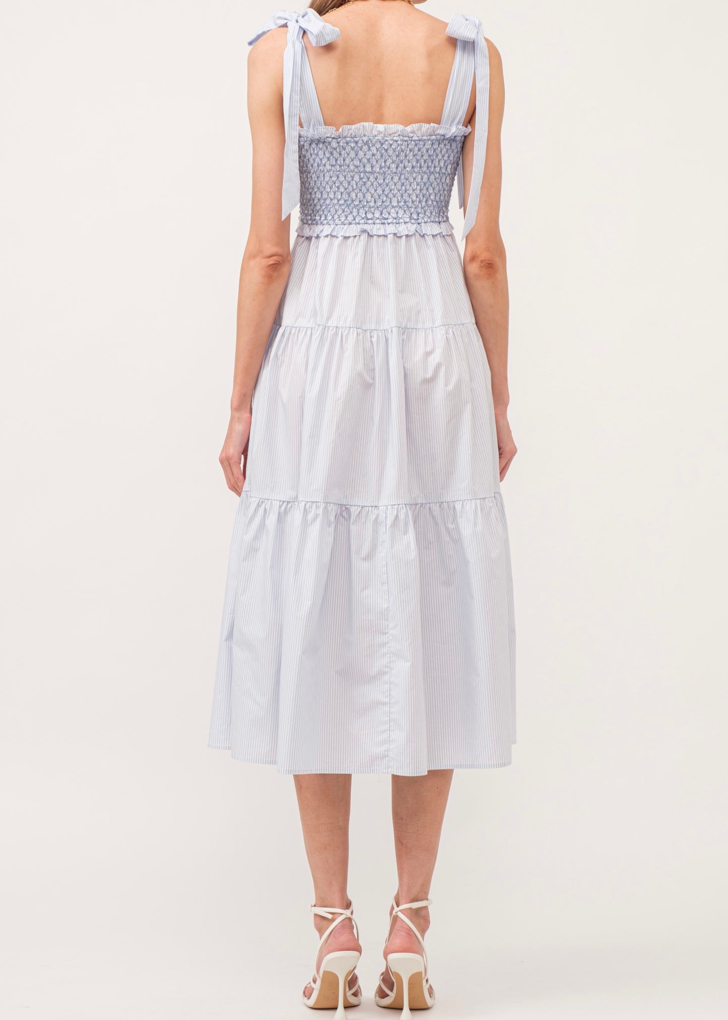Bluebell Dream Midi - Baby Blue Stripes