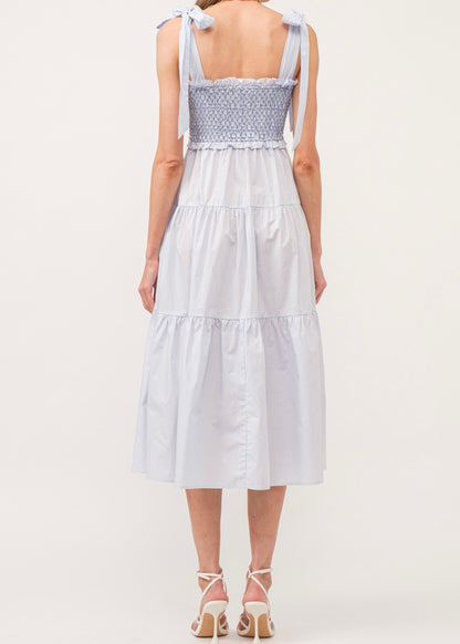 Bluebell Dream Midi - Baby Blue Stripes