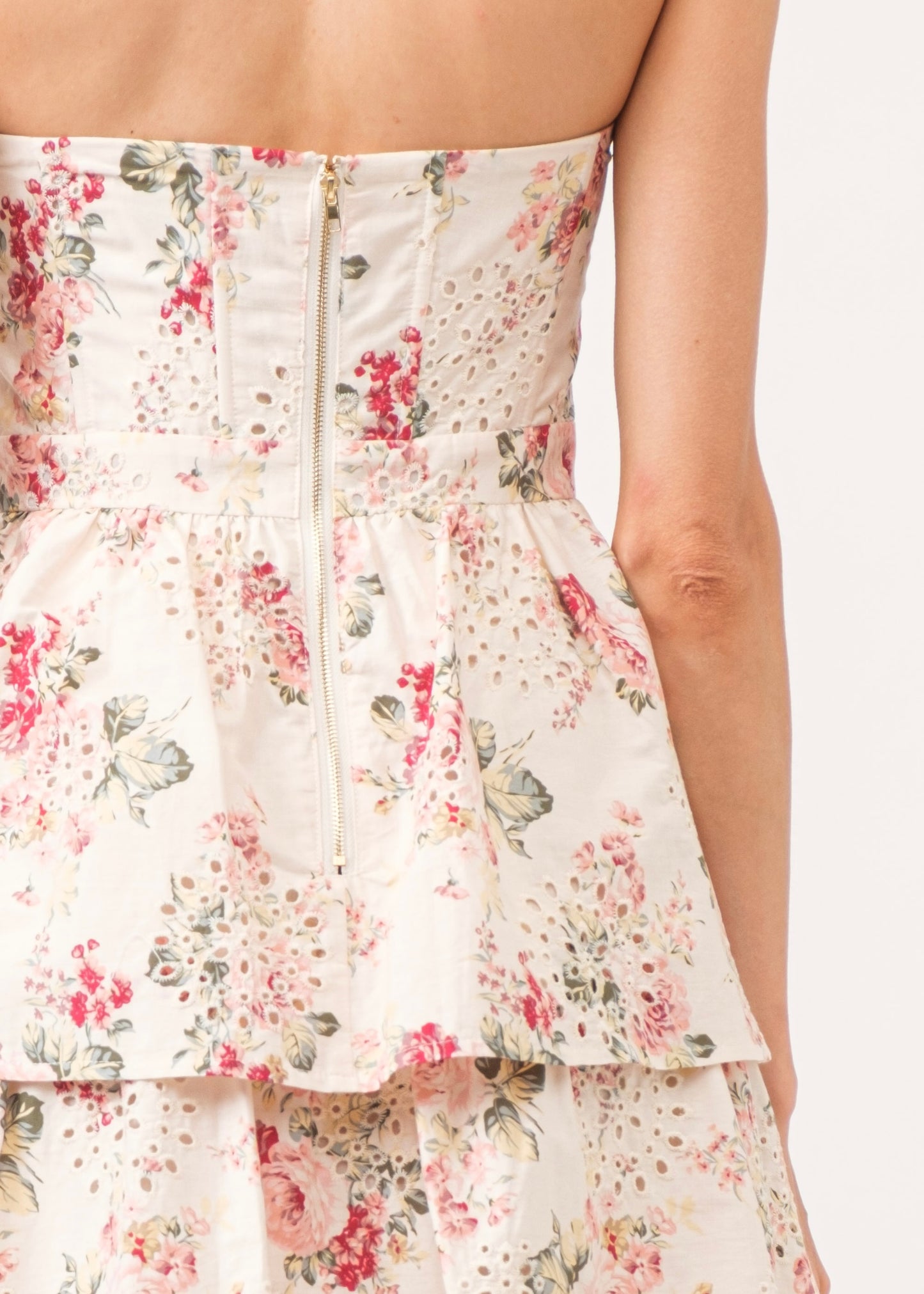 Mama Mia Pink Corset Flower Dress - Tiered