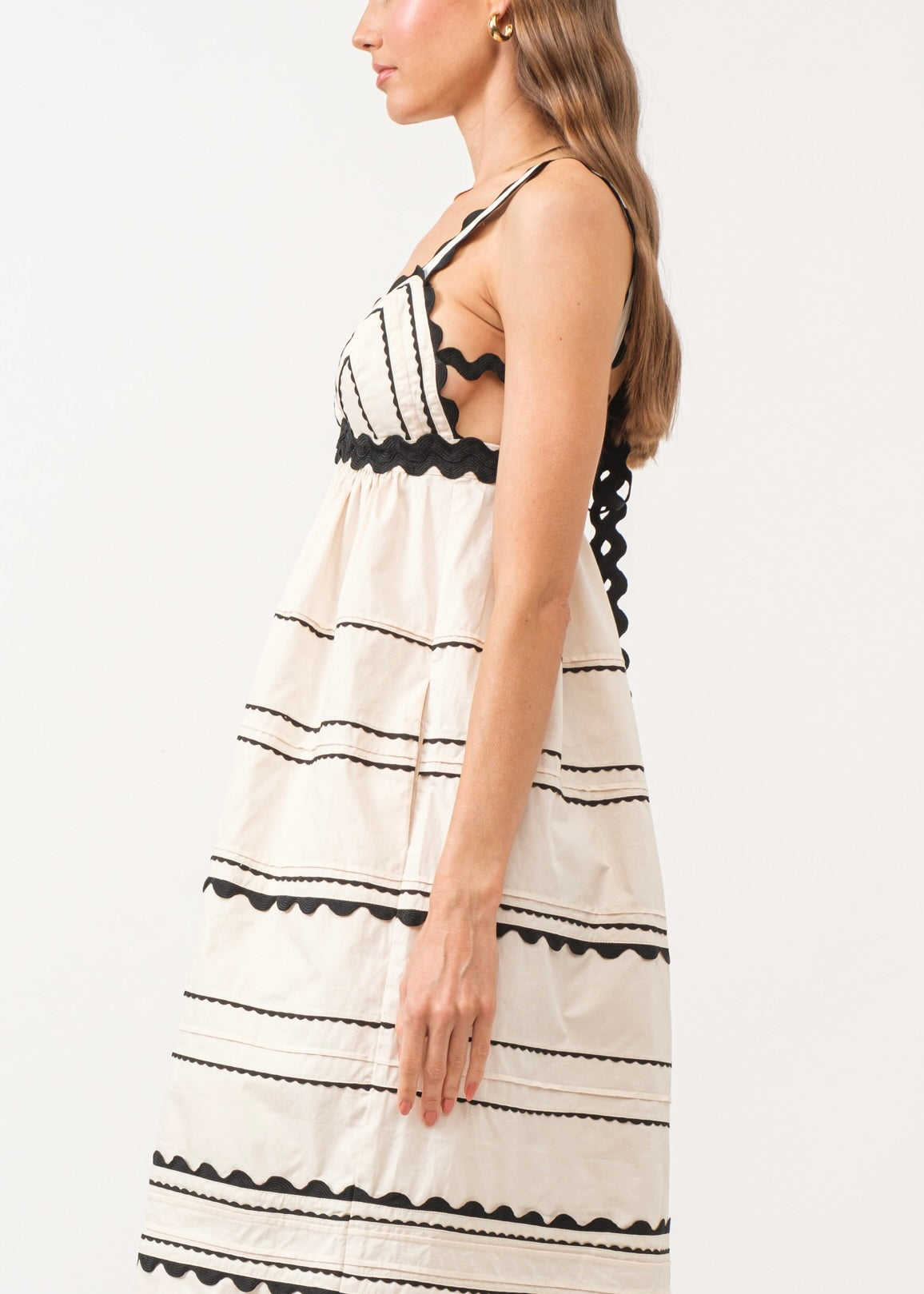 Eleanora Cotton Midi Dress - Cream