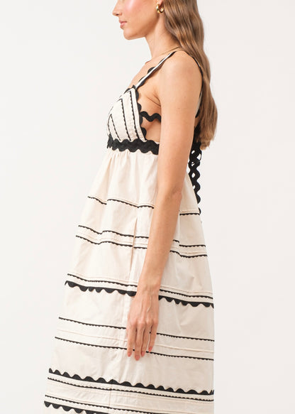 Eleanora Cotton Midi Dress - Cream