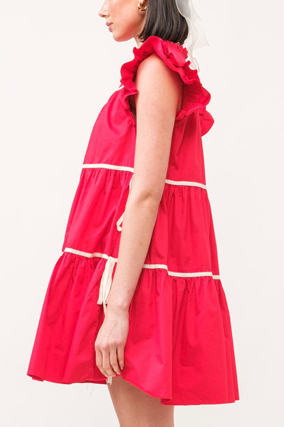 Cherry Charm Dress - Red - Babydoll