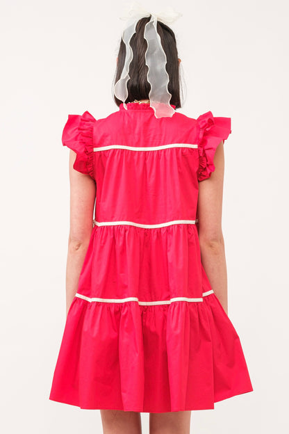 Cherry Charm Dress - Red - Babydoll