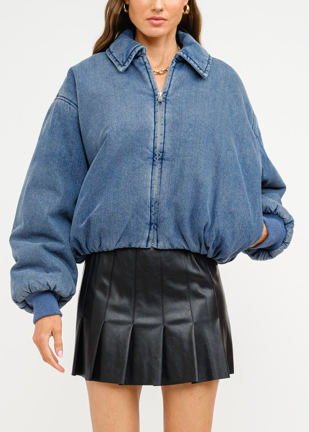 Denim Dream Bomber - Blue