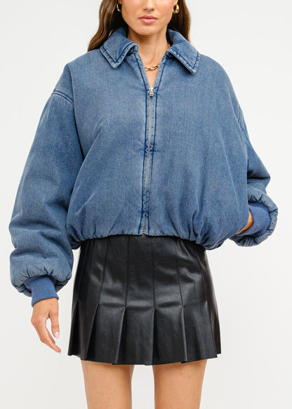 Denim Dream Bomber - Blue