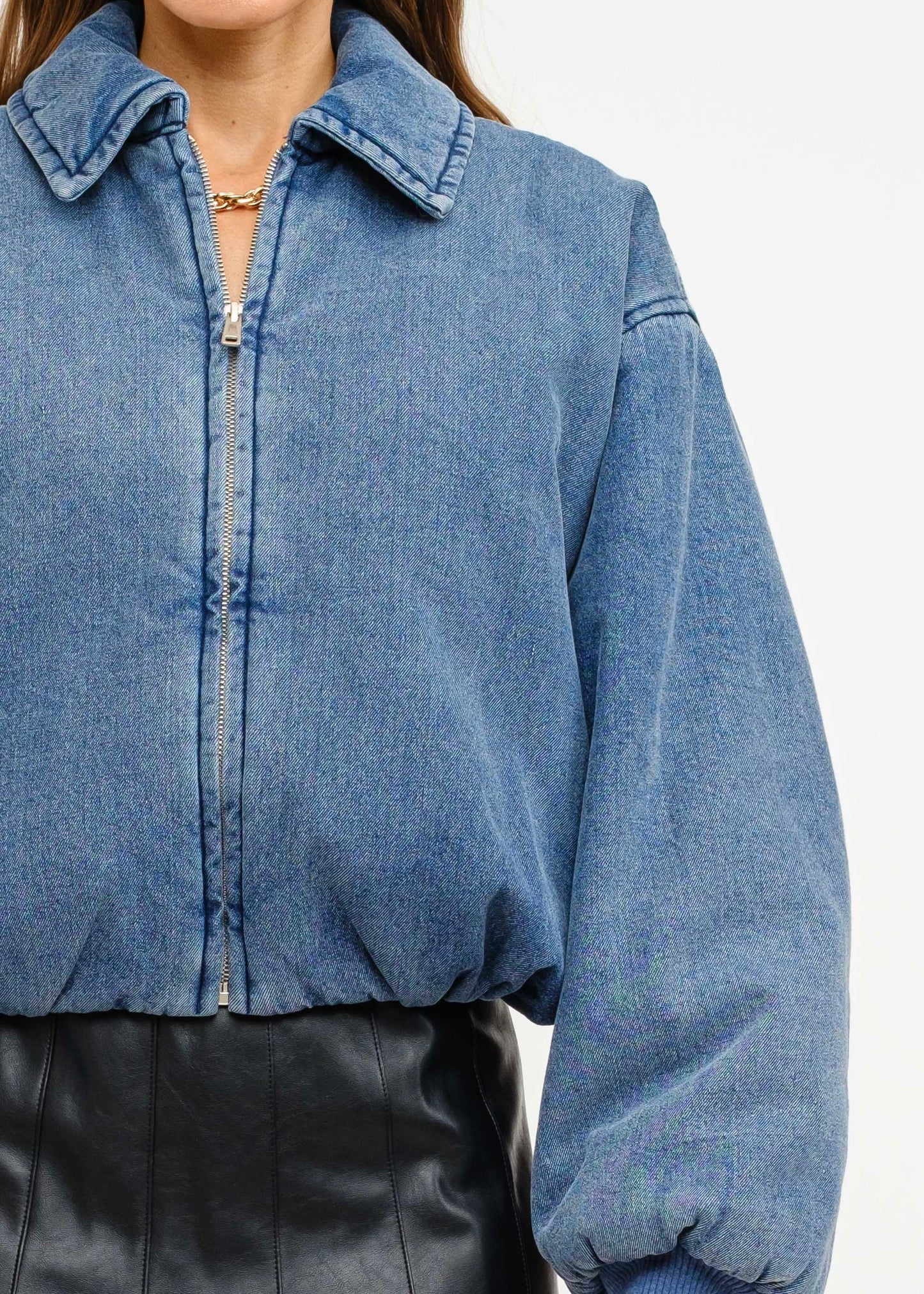 Denim Dream Bomber - Blue