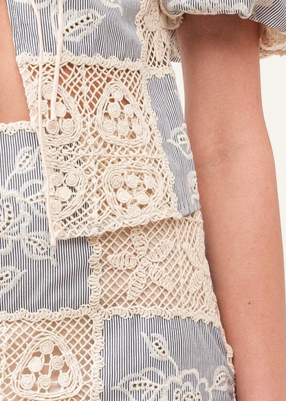 Marina Seabreeze Crochet Skirt - Navy Blue